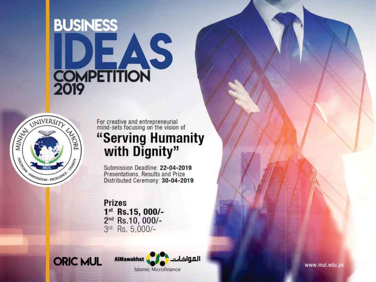 Business Ideas Competition 2019, "Serving Humanity With Dignity"